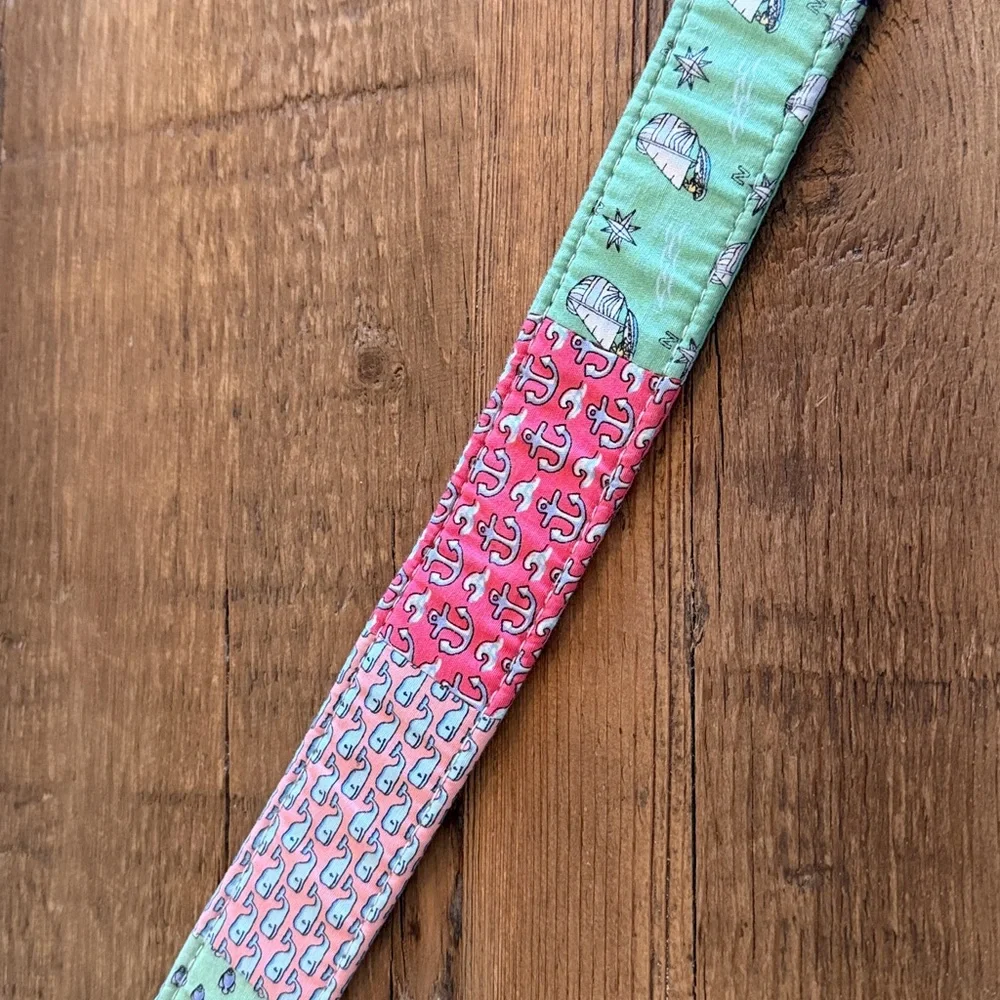 Vineyard Vines Mixed Fabric Belt. Pastel Women’s Sz-M 41” Preppy | Patchwork